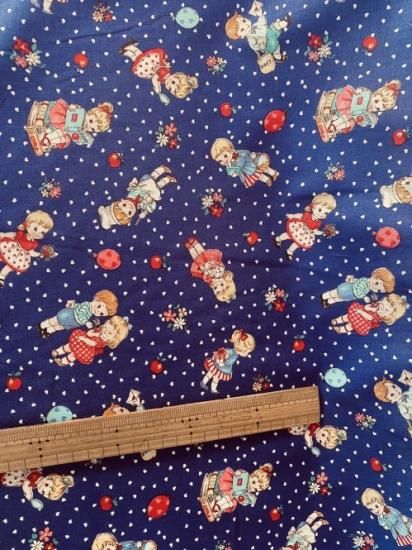 松山敦子　子供柄　紺